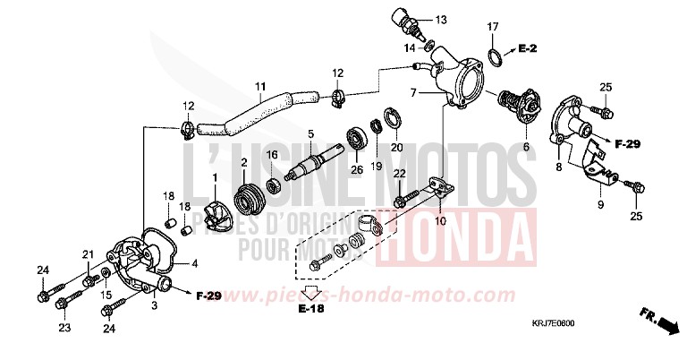 POMPE A EAU von S-wing ABS PEARL NIGHTSTAR BLACK (NHA84) von 2011